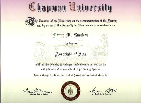 Chapman University Degree